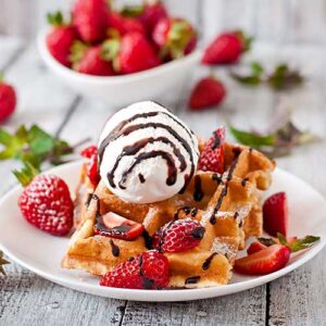 Chocolate Sauce Waffle ꭞ