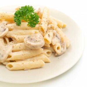 Penne With Mushroom Cream Sauce Pasta ꭞ